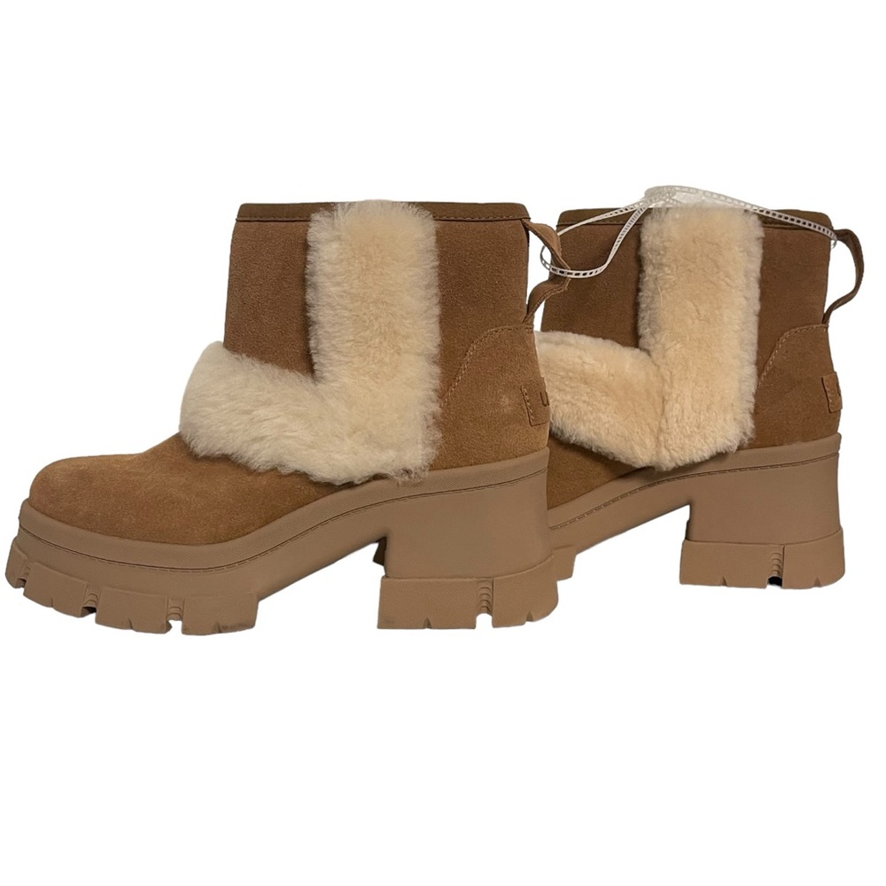 UGG Brooklyn Sunburst Waterproof Platform Bootie Size 9  S/N 1145710 Chestnut - Picture 10 of 12